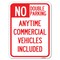 Signmission No Double Parking Anytime Commercial Vehicles Included Rust Proof Parking, A-1824-23849 A-1824-23849 - alternate 1